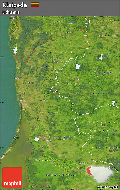 Satellite Map of Klaipeda