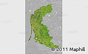 Satellite Map of Klaipeda, lighten, desaturated
