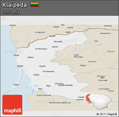 Classic Style Panoramic Map of Klaipeda