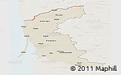 Shaded Relief Panoramic Map of Klaipeda, lighten