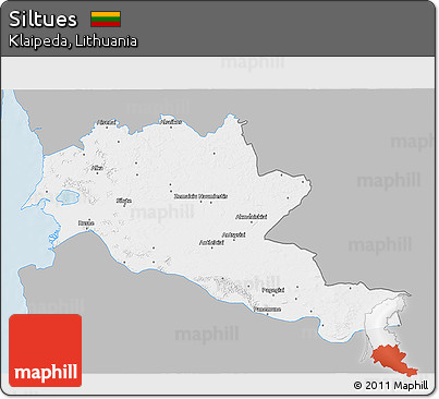 Gray 3D Map of Siltues, single color outside