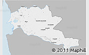 Gray 3D Map of Siltues, single color outside
