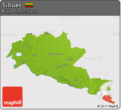 Physical 3D Map of Siltues, cropped outside