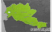 Physical 3D Map of Siltues, darken, desaturated
