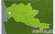 Physical 3D Map of Siltues, darken