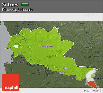 Physical 3D Map of Siltues, darken, semi-desaturated