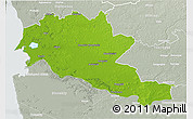 Physical 3D Map of Siltues, lighten, semi-desaturated