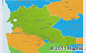 Physical 3D Map of Siltues, political outside