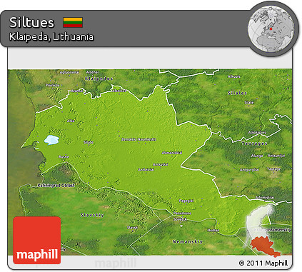 Physical 3D Map of Siltues, satellite outside