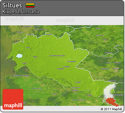 Physical 3D Map of Siltues, satellite outside