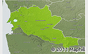Physical 3D Map of Siltues, semi-desaturated