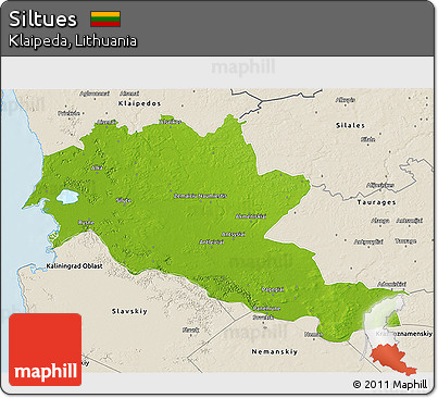 Physical 3D Map of Siltues, shaded relief outside