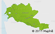 Physical 3D Map of Siltues, single color outside