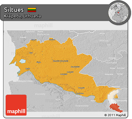 Political 3D Map of Siltues, lighten, desaturated