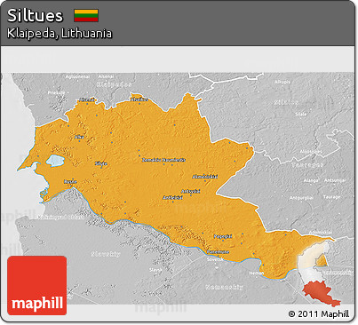 Political 3D Map of Siltues, lighten, desaturated