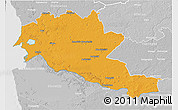 Political 3D Map of Siltues, lighten, desaturated
