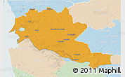 Political 3D Map of Siltues, lighten