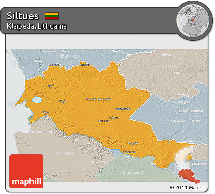 Political 3D Map of Siltues, lighten, semi-desaturated
