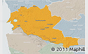 Political 3D Map of Siltues, lighten, semi-desaturated