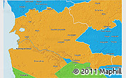 Political 3D Map of Siltues