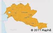 Political 3D Map of Siltues, single color outside