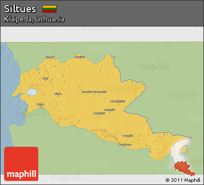 Savanna Style 3D Map of Siltues, single color outside