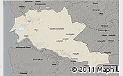 Shaded Relief 3D Map of Siltues, darken, semi-desaturated