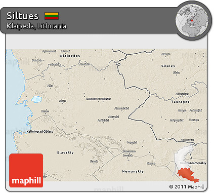Shaded Relief 3D Map of Siltues