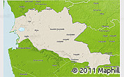 Shaded Relief 3D Map of Siltues, physical outside
