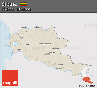 Shaded Relief 3D Map of Siltues, single color outside
