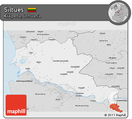 Silver Style 3D Map of Siltues