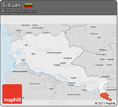 Silver Style 3D Map of Siltues