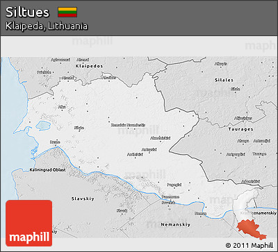 Silver Style 3D Map of Siltues