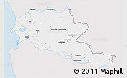 Silver Style 3D Map of Siltues, single color outside