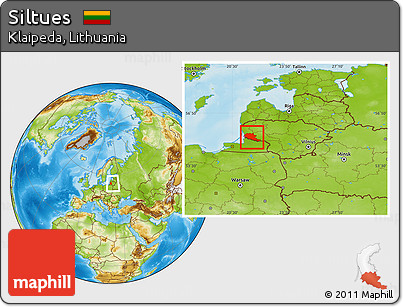 Physical Location Map of Siltues, within the entire country