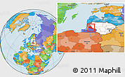 Political Location Map of Siltues, highlighted country, highlighted parent region