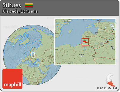 Savanna Style Location Map of Siltues, hill shading