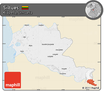 Classic Style Map of Siltues, single color outside