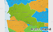 Physical Map of Siltues, political outside