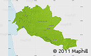 Physical Map of Siltues, single color outside