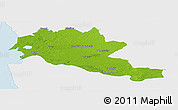 Physical Panoramic Map of Siltues, single color outside