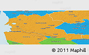 Political Panoramic Map of Siltues
