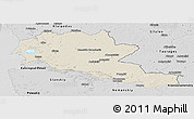 Shaded Relief Panoramic Map of Siltues, desaturated
