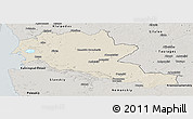 Shaded Relief Panoramic Map of Siltues, semi-desaturated