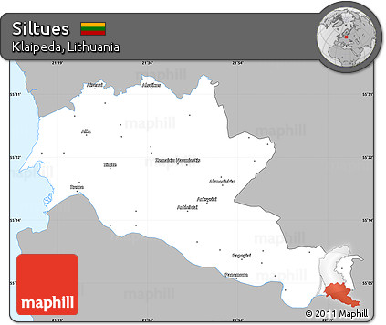 Gray Simple Map of Siltues, single color outside