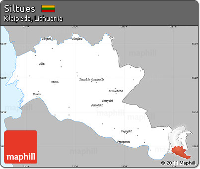 Gray Simple Map of Siltues, single color outside