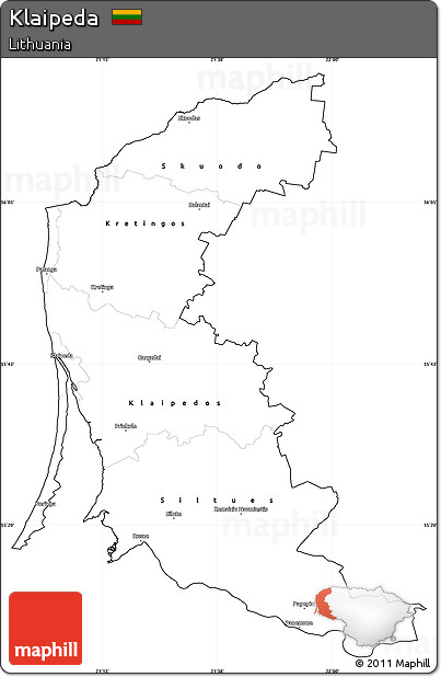 Blank Simple Map of Klaipeda, cropped outside