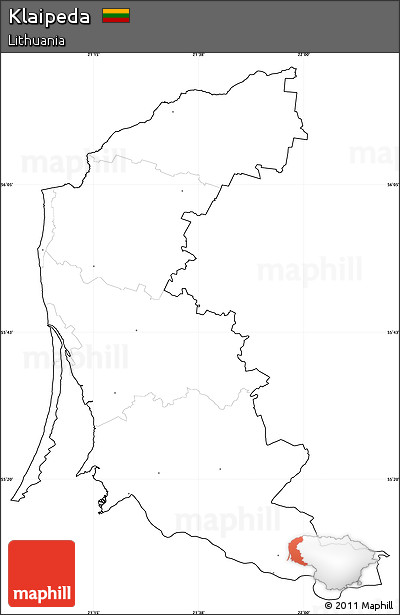 Blank Simple Map of Klaipeda, cropped outside, no labels