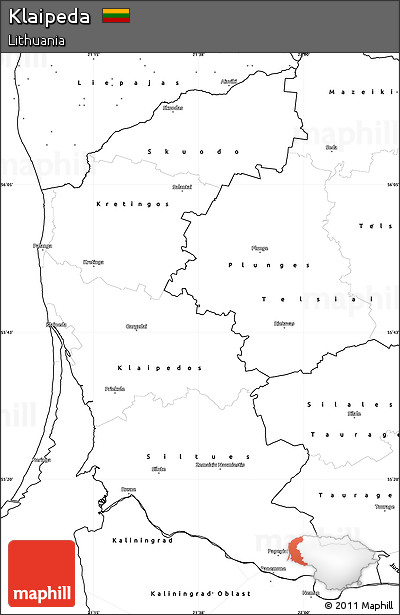 Blank Simple Map of Klaipeda