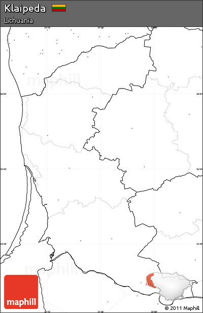 Blank Simple Map of Klaipeda, no labels